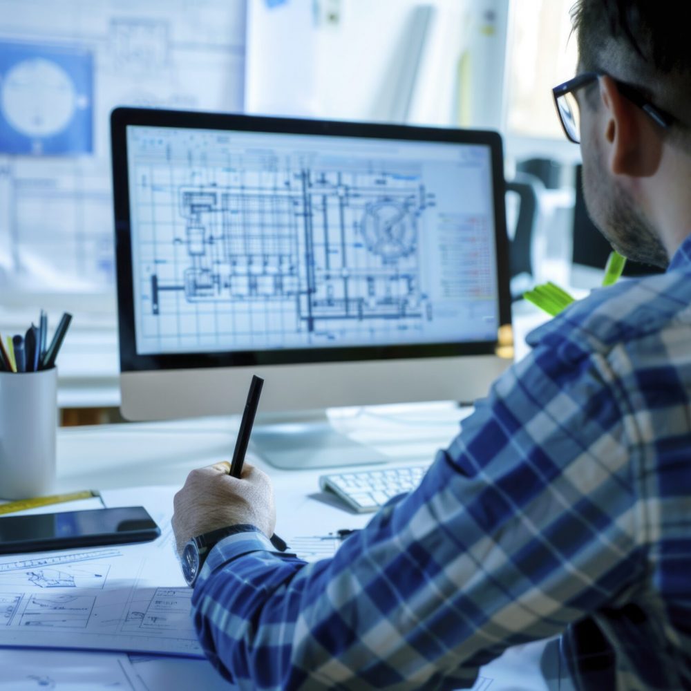 engineering worker in the workflow --chaos 4 --ar 3:2 --style raw --stylize 50 Job ID: 29470562-bc68-4f23-b9d8-3773cb68b5ea
